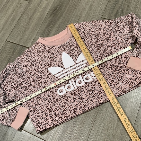 adidas Her Studio London Trefoil French Terry Animal Print Sweatshirt Size M - Picture 13 of 16